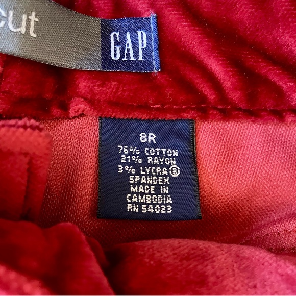 Gap Red Velvet Boot Cut Stretch Jeans, 8R - Picture 3 of 9